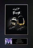 DAFT PUNK Mounted Signed Photo Reproduction Autograph Print A4 353