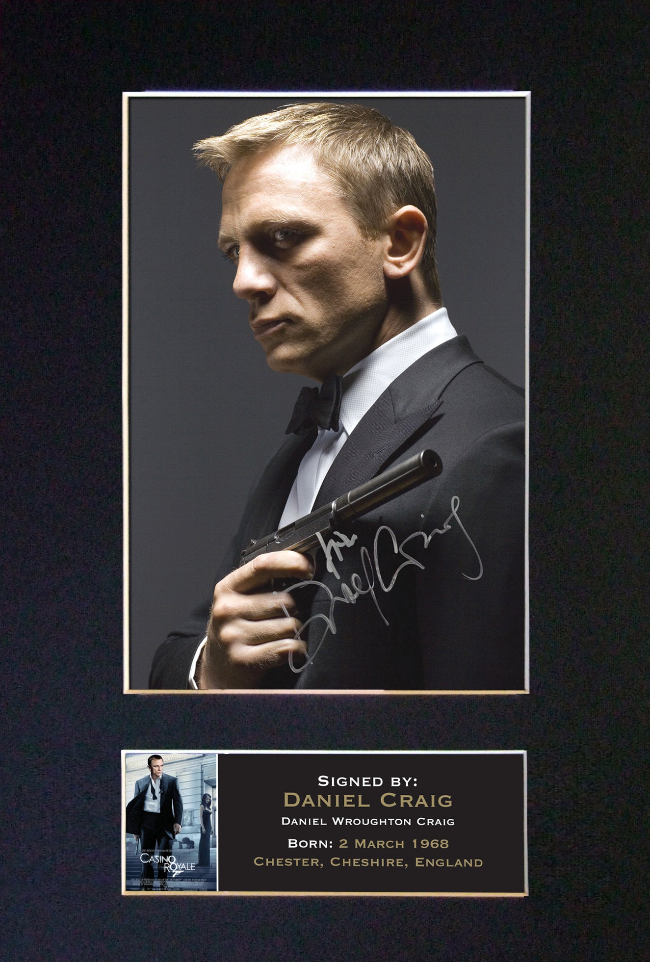 DANIEL CRAIG Mounted Signed Photo Reproduction Autograph Print A4 26