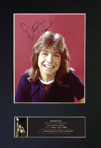 DAVID CASSIDY Quality Autograph Mounted Signed Photo Repro Print A4 700