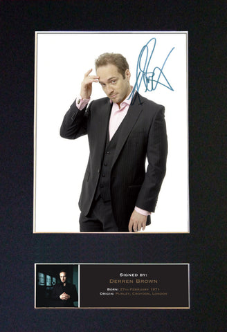 DERREN BROWN Quality Autograph Mounted Photo Reproduction A4 Print 482