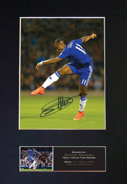DIDIER DROGBA No2 Autograph Mounted Signed Photo Repro A4 Print 550