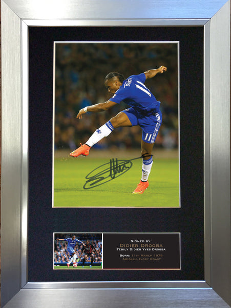 DIDIER DROGBA No2 Autograph Mounted Signed Photo Repro A4 Print 550