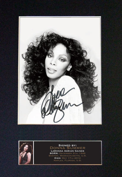DONNA SUMMER Very Rare Quality Autograph Mounted Signed Photo PRINT A4 666