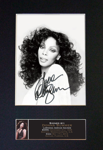 DONNA SUMMER Very Rare Quality Autograph Mounted Signed Photo PRINT A4 666