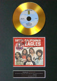 #135 GOLD DISC THE EAGLES Hotel California Signed Autograph Mounted Repro A4