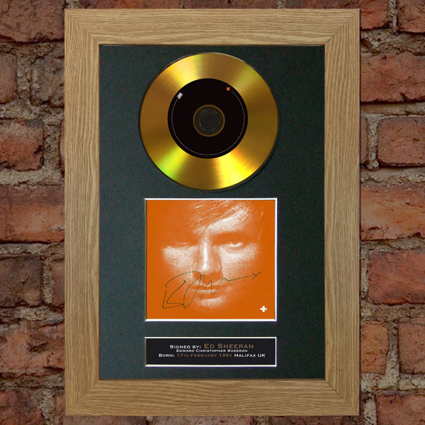 #110 Ed Sheeran - Divide GOLD DISC Cd Album Signed Autograph Mounted Photo Print