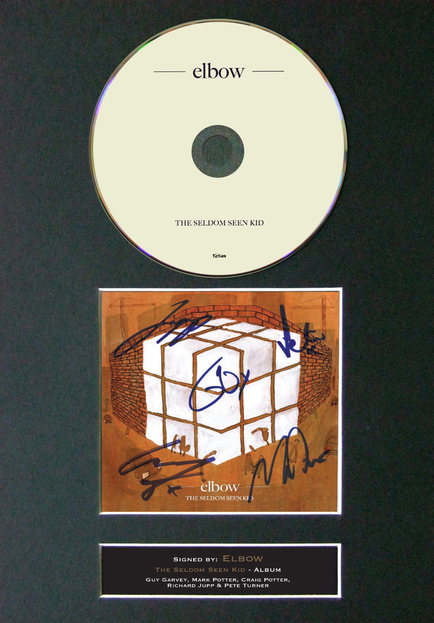 ELBOW The Seldom Seen Kid Album Signed CD COVER MOUNTED A4 Autograph Print (3)