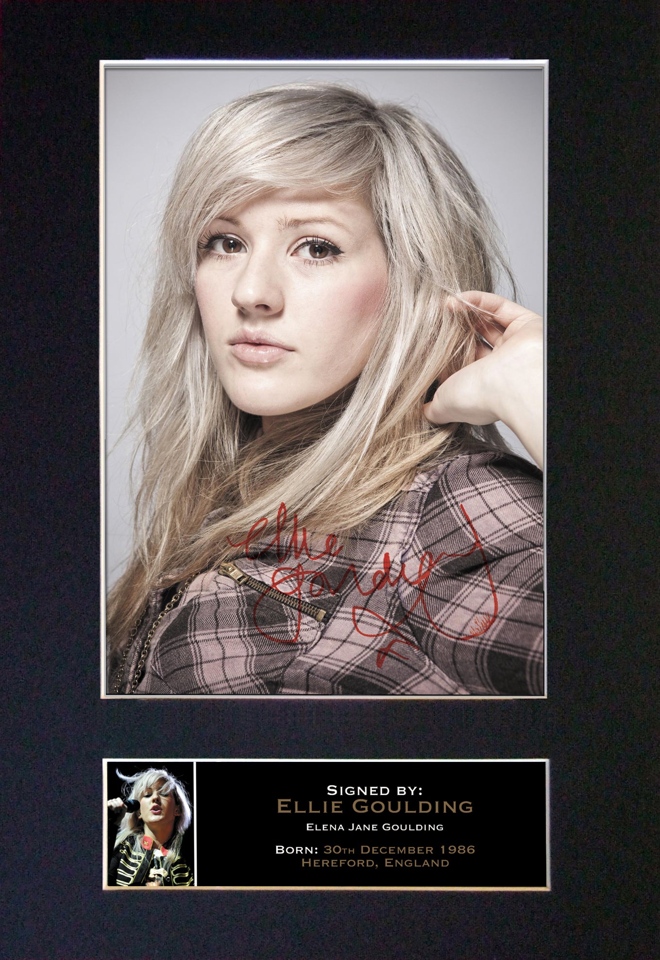 ELLIE GOULDING No1 Mounted Signed Photo Reproduction Autograph Print A4 222