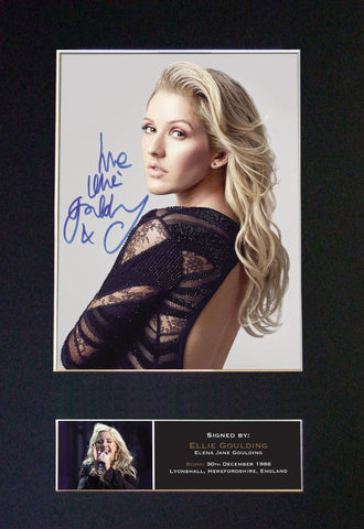 ELLIE GOULDING #2 Signed Autograph Mounted Photo Repro A4 Print 436