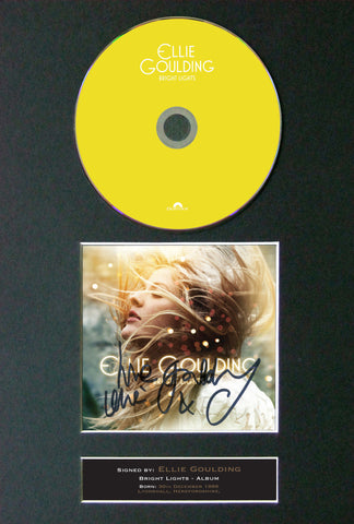 ELLIE GOULDING Bright Lights Album Signed CD COVER MOUNTED A4 Autograph Print 51