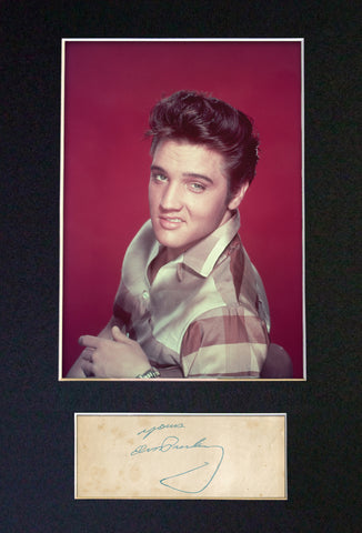 ELVIS PRESLEY Mounted Signed Photo Reproduction Autograph Print A4 70