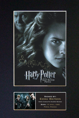 EMMA WATSON Mounted Signed Photo Reproduction Autograph Print A4 134