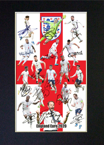 #855 England Euro 2020 Autograph Signature Print