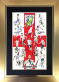 #855 England Euro 2020 Autograph Signature Print