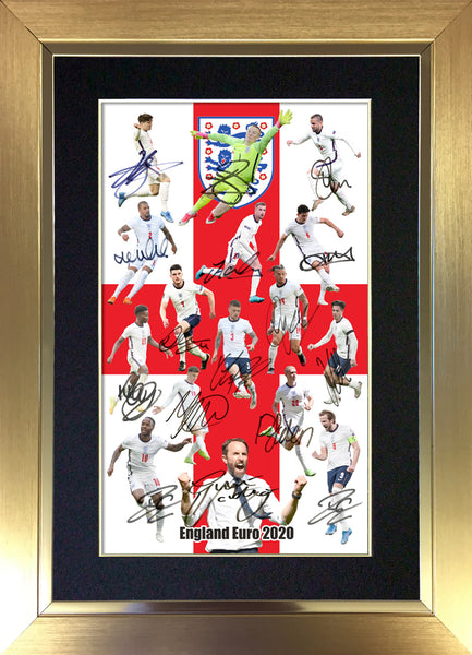 #855 England Euro 2020 Autograph Signature Print