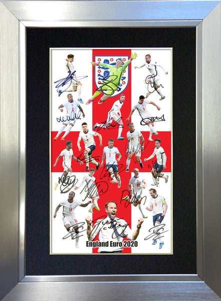 #855 England Euro 2020 Autograph Signature Print