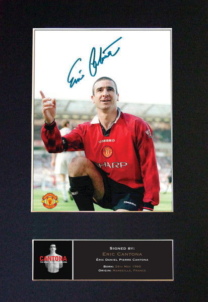 ERIC CANTONA Man U Signed Autograph Mounted Photo Repro A4 Print 488