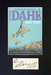 ROALD DAHL Esio Trot Book Cover Autograph Signed Repro A4 Mounted Print 673