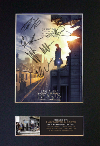FANTASTIC BEASTS Movie Poster Signed Autograph Mounted Photo Repro A4 Print 639
