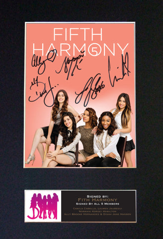 FIFTH HARMONY Autograph Mounted Signed Photo Reproduction Print A4 577