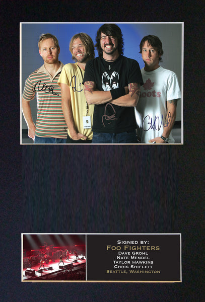 FOO FIGHTERS Autograph Mounted Photo Reproduction QUALITY PRINT A4 192