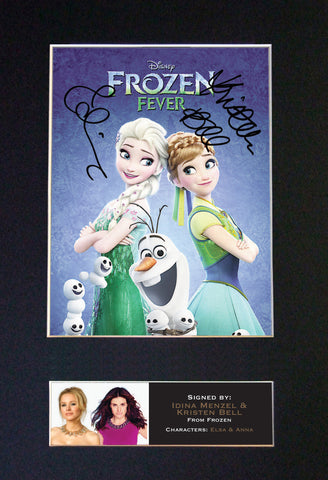 FROZEN Idina Menzel & Kristen Bell Signed Autograph Mounted Photo PRINT A4 590