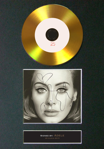 #Adele - 25 GOLD DISC Cd Album Signed Autograph Mounted Print