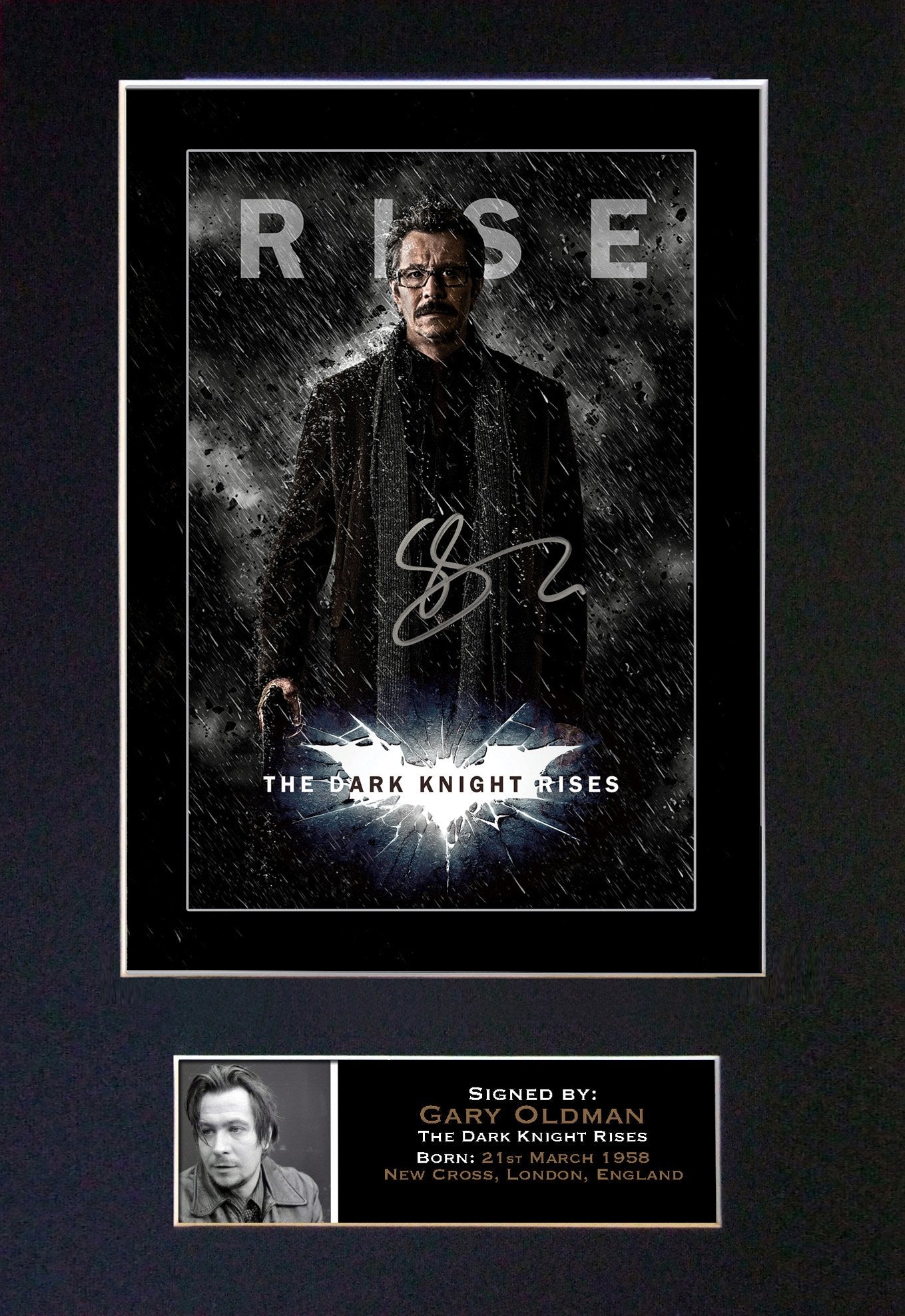 GARY OLDMAN Batman Signed Autograph Mounted Photo REPRODUCTION PRINT A4 105