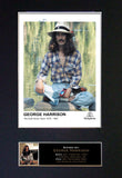 GEORGE HARRISON The Beatles Signed Autograph Mounted Photo RE-PRINT A4 172