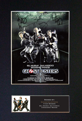 GHOSTBUSTERS Movie Poster Quality Autograph Mounted Signed Photo RePrint A4 733