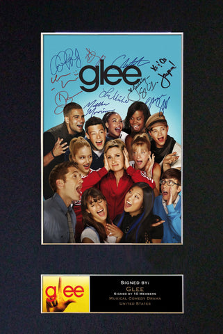 GLEE Mounted Signed Photo Reproduction Autograph Print A4 118