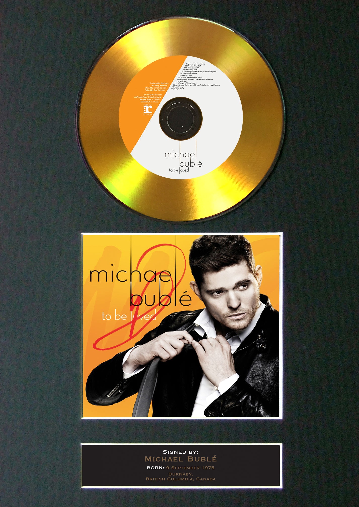 #98 GOLD DISC MICHAEL BUBLE To Be Loved Album Signed Autograph Mounted Repro A4
