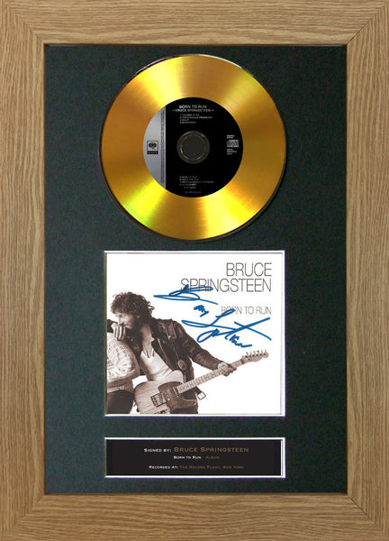 #124 Bruce Springsteen GOLD DISC Cd Single Album Signed Autograph Mounted Re-Print