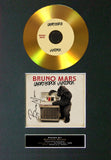 #125 Bruno Mars - Unorthodox Jukebox GOLD DISC Cd Single Album Signed Autograph Mounted Re-Print