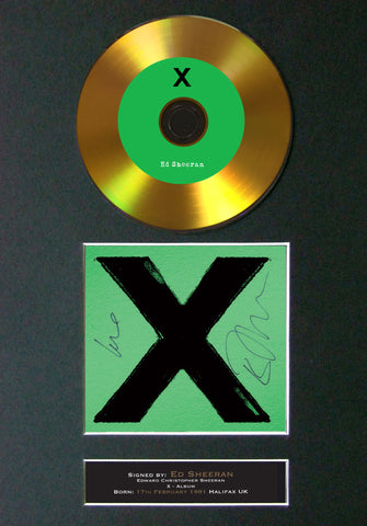 #112 Ed Sheeran - Multiply GOLD DISC Cd Album Signed Autograph Mounted Photo Print