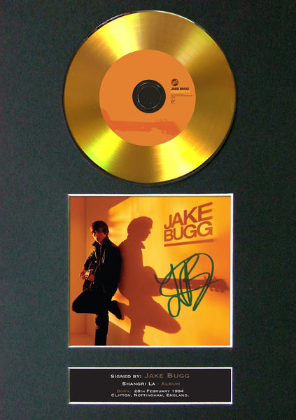 #90 Jake Bugg - Shangri La GOLD DISC Cd Album Signed Autograph Mounted Print