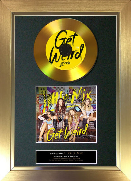 #108 Little Mix - Get Weird GOLD DISC Cd Album Signed Autograph Mounted Print