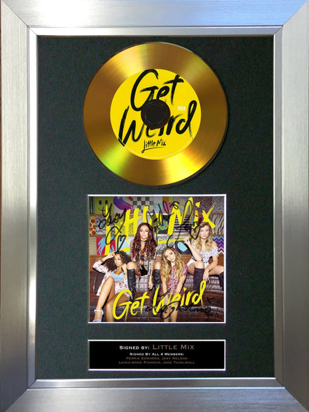 #108 Little Mix - Get Weird GOLD DISC Cd Album Signed Autograph Mounted Print
