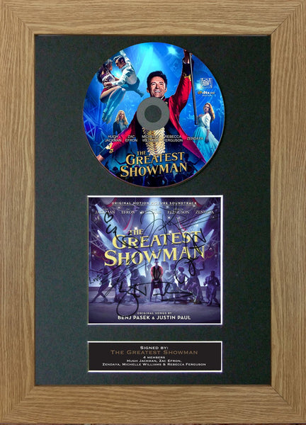 #169 Greatest Showman GOLD DISC Album Signed Autograph Mounted Repro