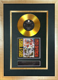 #167 Guns & Roses - Appetite GOLD DISC Album Signed Autograph Mounted Repro