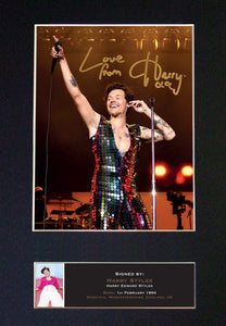 HARRY STYLES Signed Autograph Mounted Photo Repro A4 Print 890