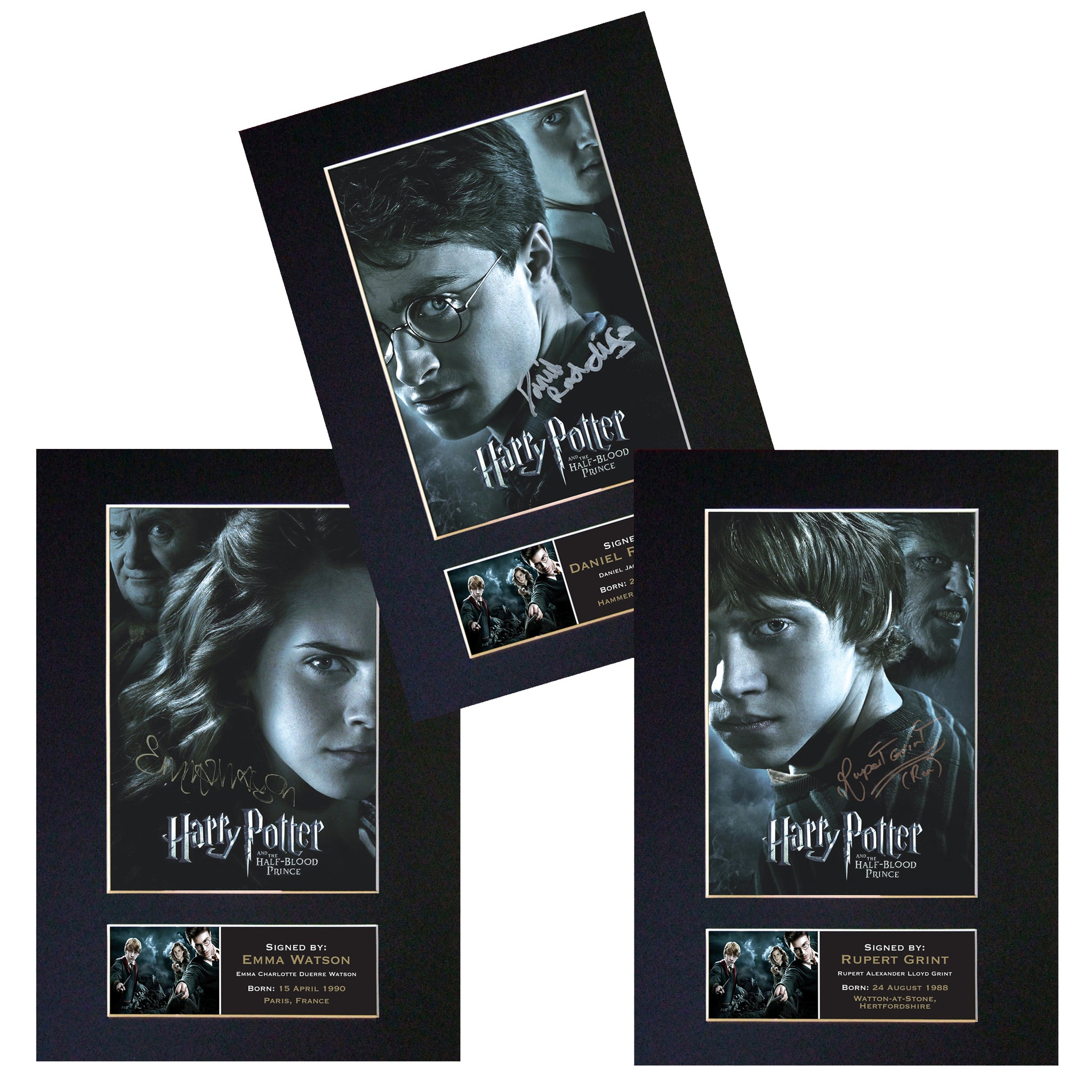 3 x Harry Potter RADCLIFFE WATSON & GRINT Signed Prints 134