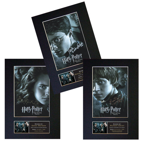 3 x Harry Potter RADCLIFFE WATSON & GRINT Signed Prints 134