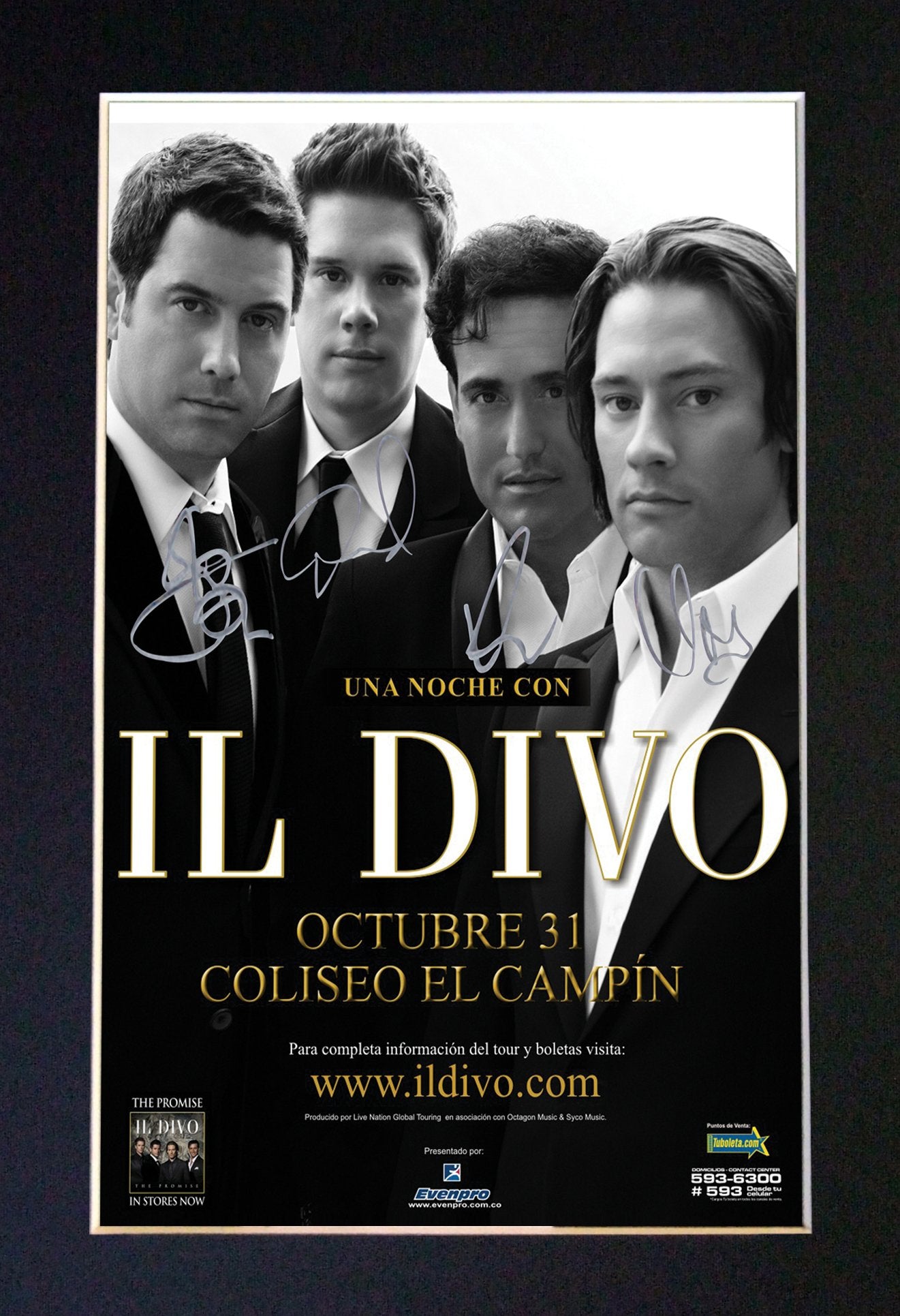 IL DIVO Mounted Signed Photo Reproduction Autograph Print A4 185