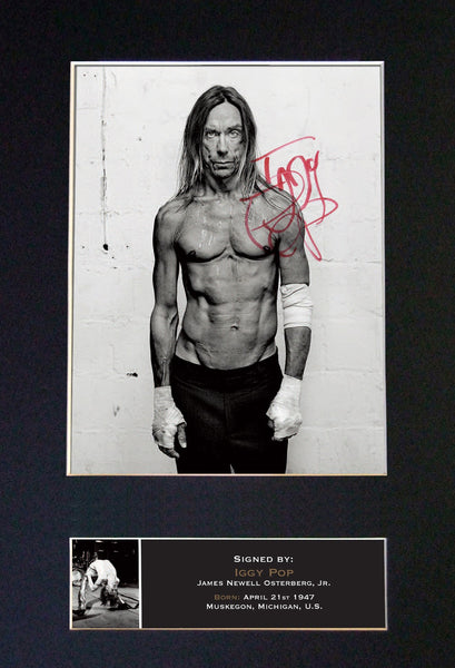 IGGY POP Signed Autograph Mounted Photo Repro A4 Print 439