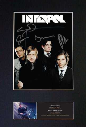 INTERPOL Paul Banks Sam Fogar Autograph Mounted Signed Photo Repro A4 Print 533