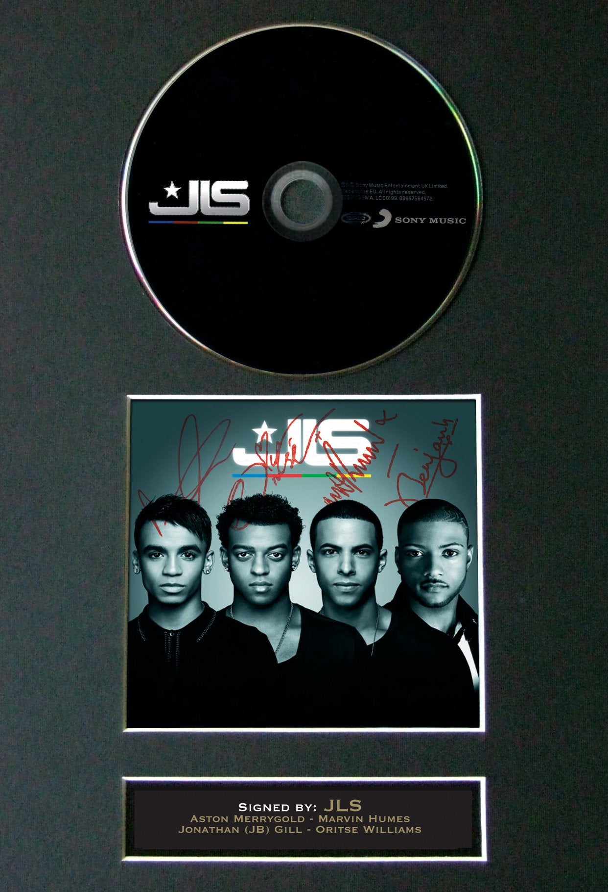 JLS Album Signed CD COVER MOUNTED A4 Autograph Print 28