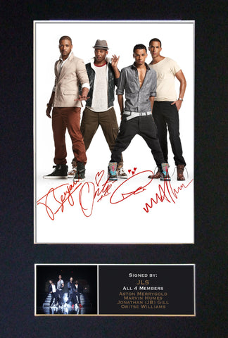 JLS No2 Mounted Signed Photo Reproduction Autograph Print A4 201