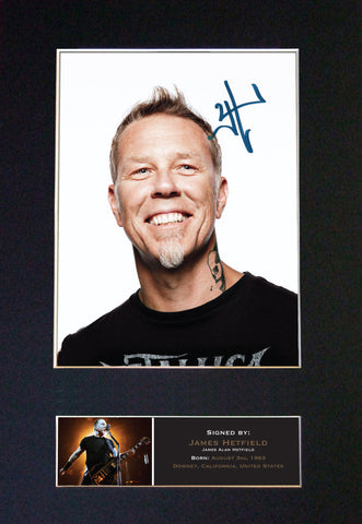 James Hetfield Signed Autograph Quality Mounted Photo Repro A4 Print 473