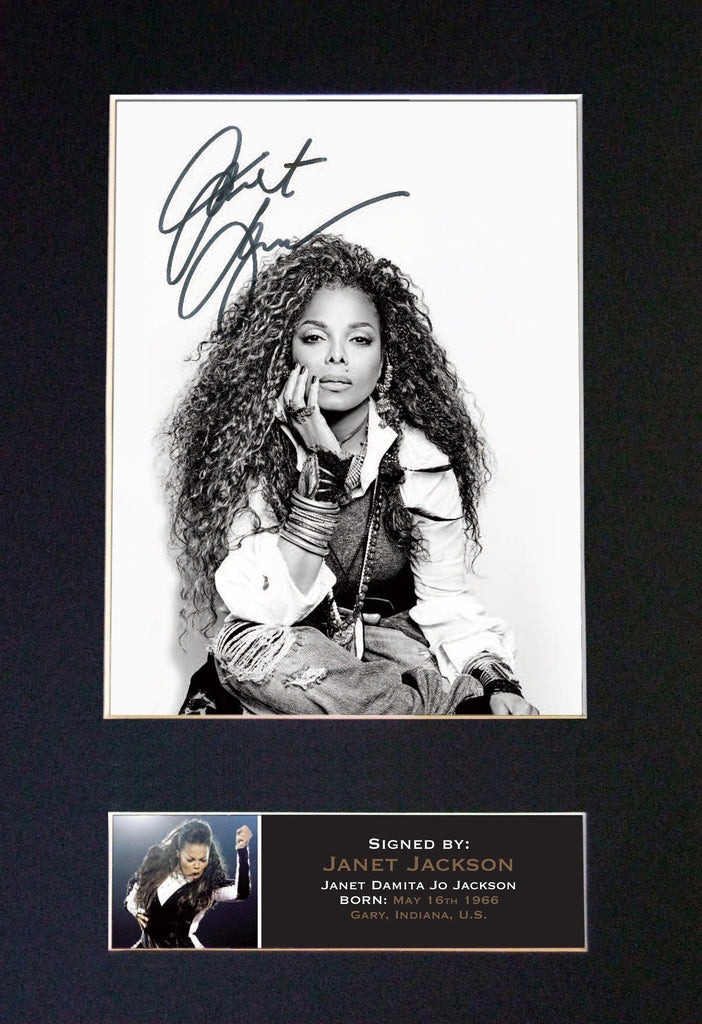 JANET JACKSON Quality Autograph Mounted Signed Photo Reproduction PRIN ...
